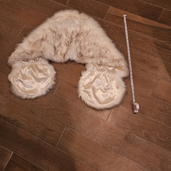 1920s Faux Fur Scarf Wrap Evening Cape - Picture 3 of 4